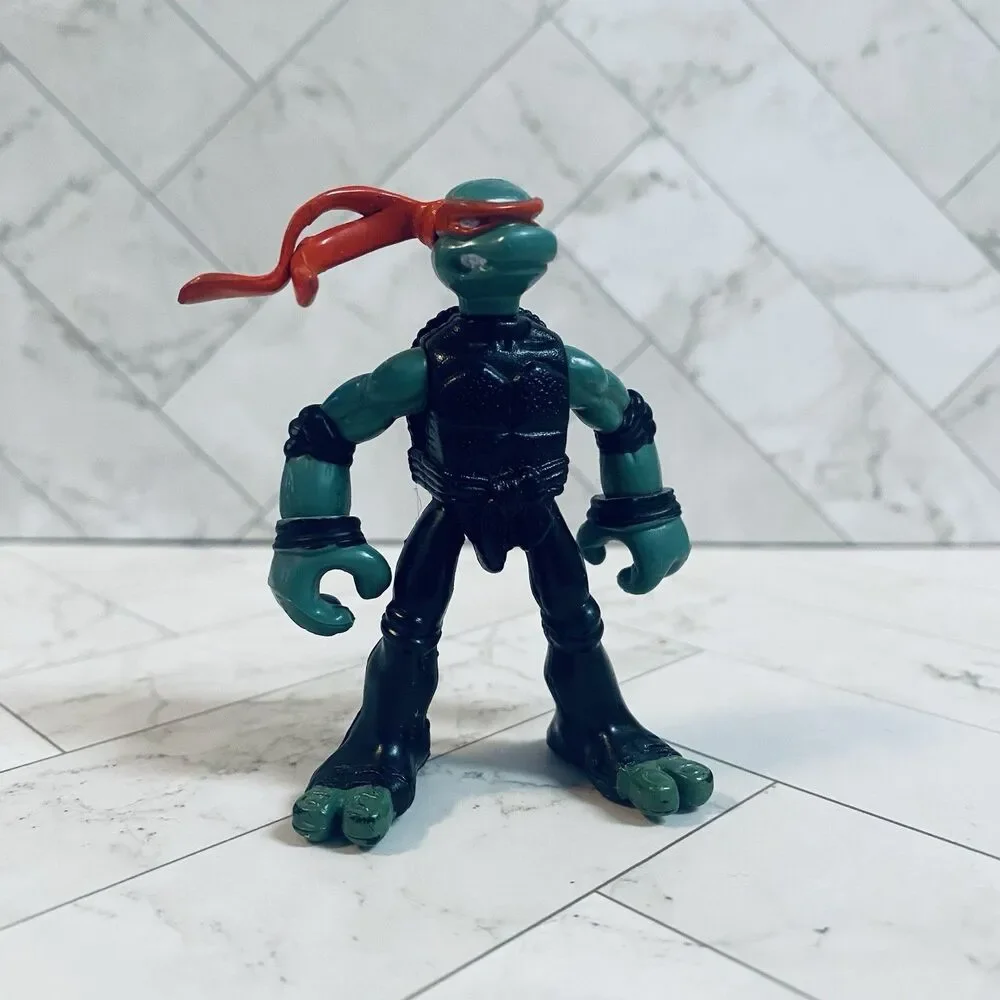 Vintage 2007 Splinter & Raphael Mini Mutant Ninja Turtle Action Figures Only